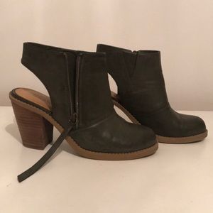 Nine West Olive Open Back Booties - Size 7